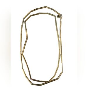 Marlyn Schiff Gold Tubular Necklace NWOT